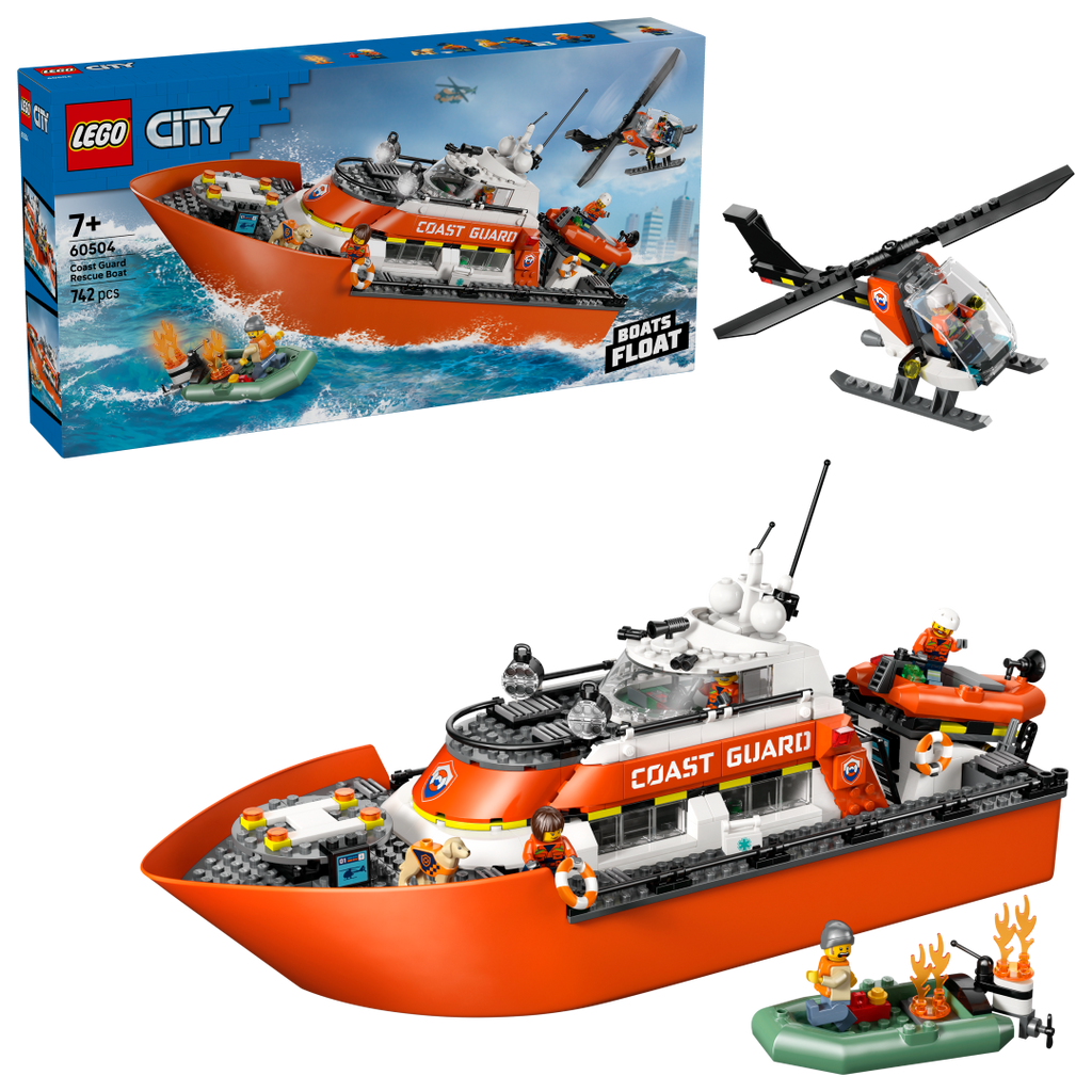 LEGO City 60504 Coast Guard Rescue Boat & Helicopter