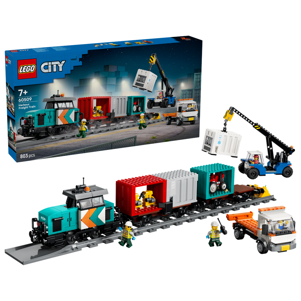 LEGO City 60509 Harbor Freight Train with Crane & Truck