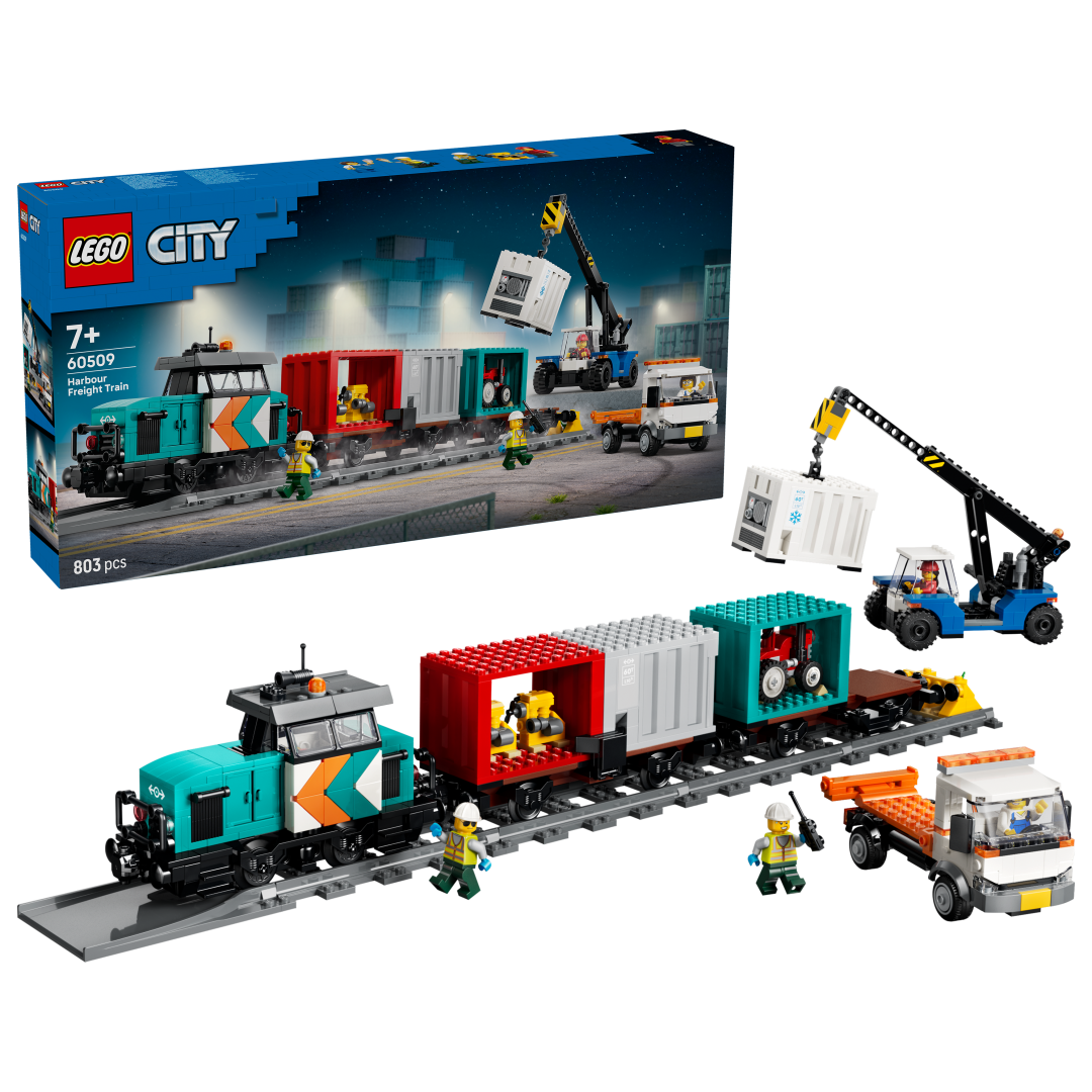 LEGO City 60509 Harbor Freight Train with Crane & Truck