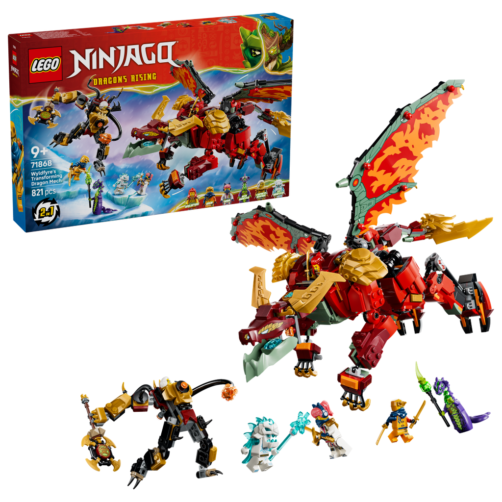 LEGO NINJAGO 71868 Wyldfyre's Transforming Dragon Mech