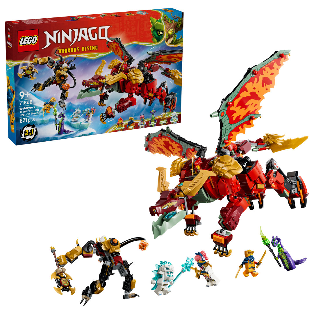 LEGO NINJAGO 71868 Wyldfyre's Transforming Dragon Mech