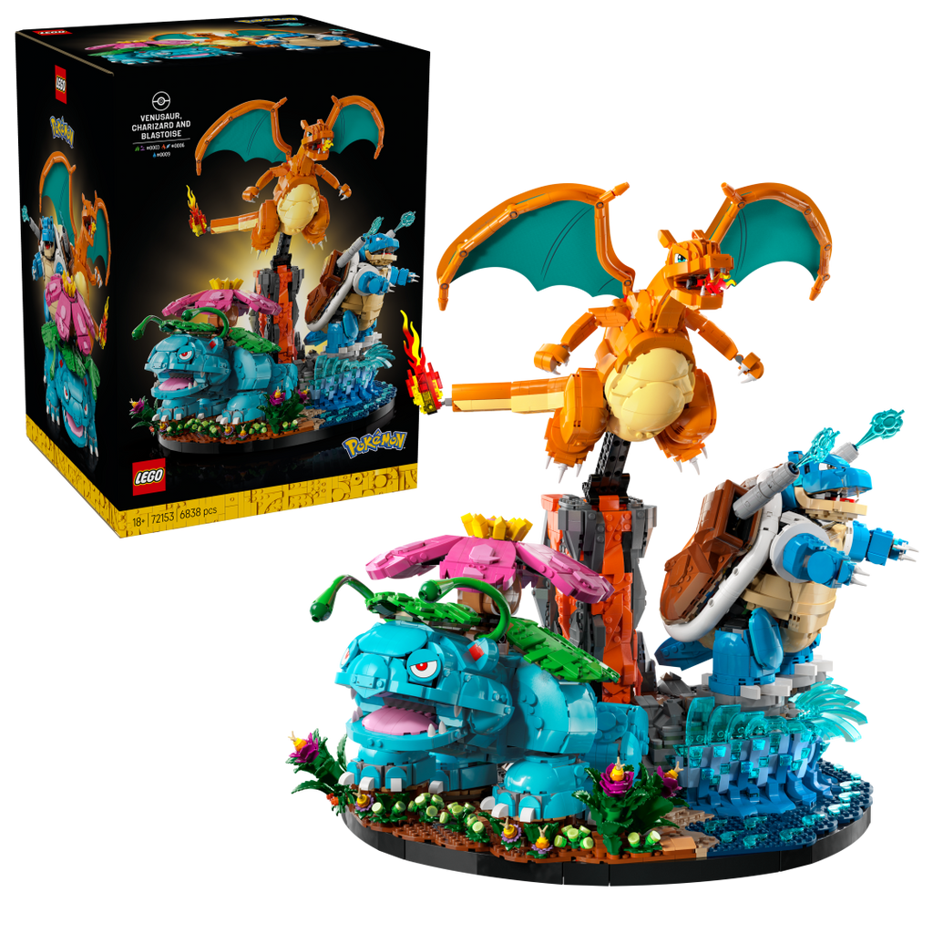 LEGO Pokémon 72153 Venusaur, Charizard and Blastoise