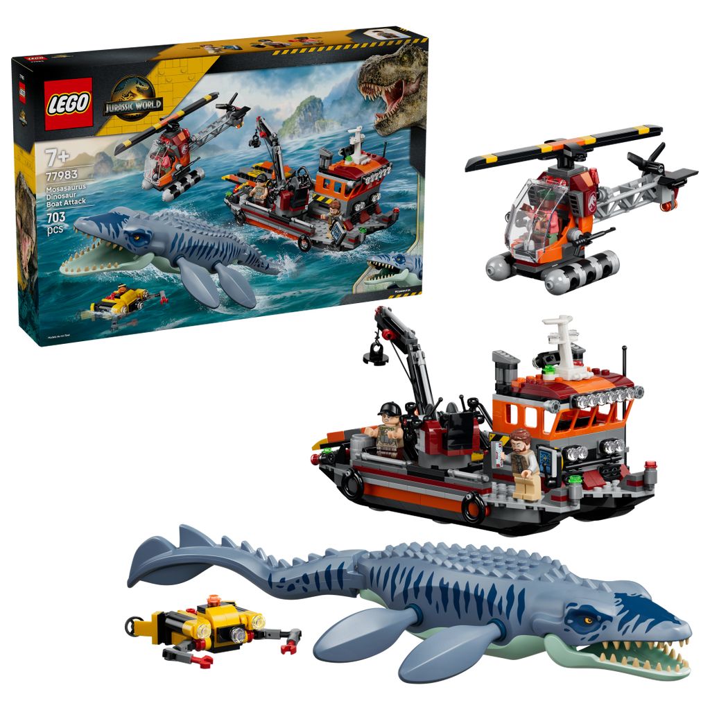 LEGO Jurassic World 77983 Mosasaurus Dinosaur Boat Attack