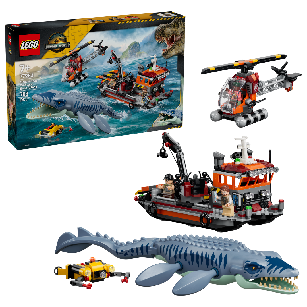 LEGO Jurassic World 77983 Mosasaurus Dinosaur Boat Attack