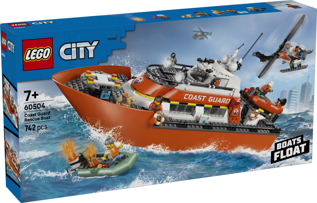 LEGO City 60504 Coast Guard Rescue Boat & Helicopter