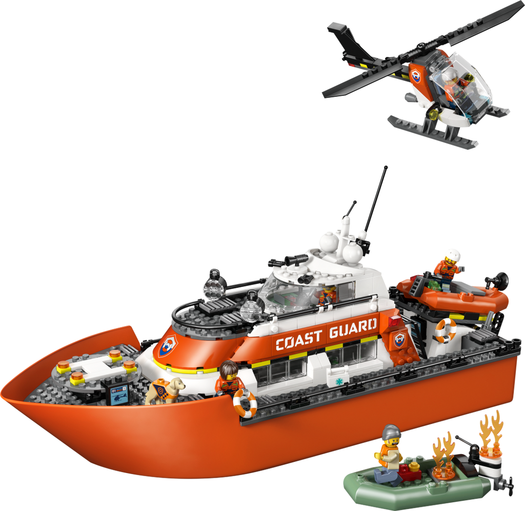 LEGO City 60504 Coast Guard Rescue Boat & Helicopter