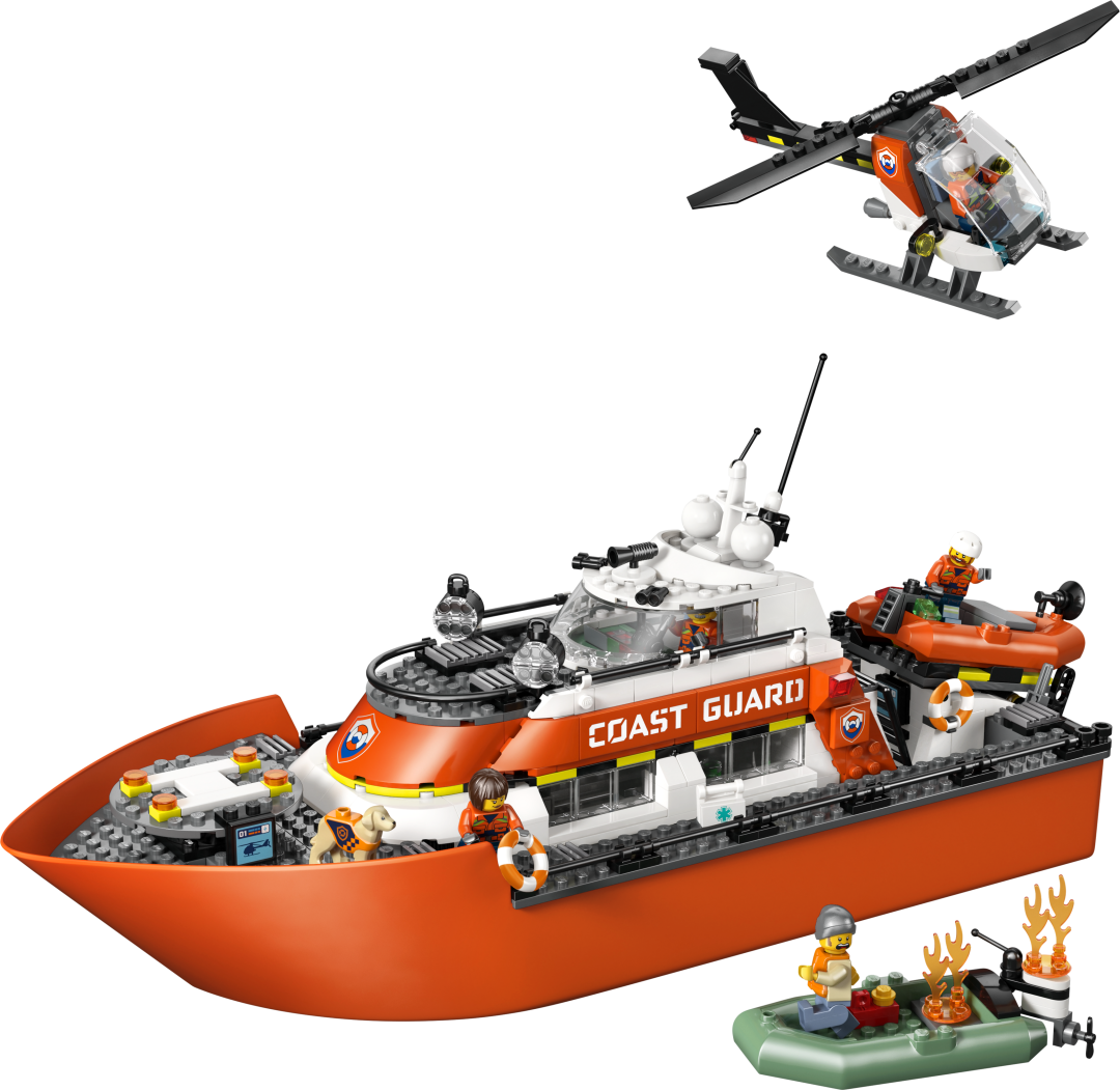 LEGO City 60504 Coast Guard Rescue Boat & Helicopter
