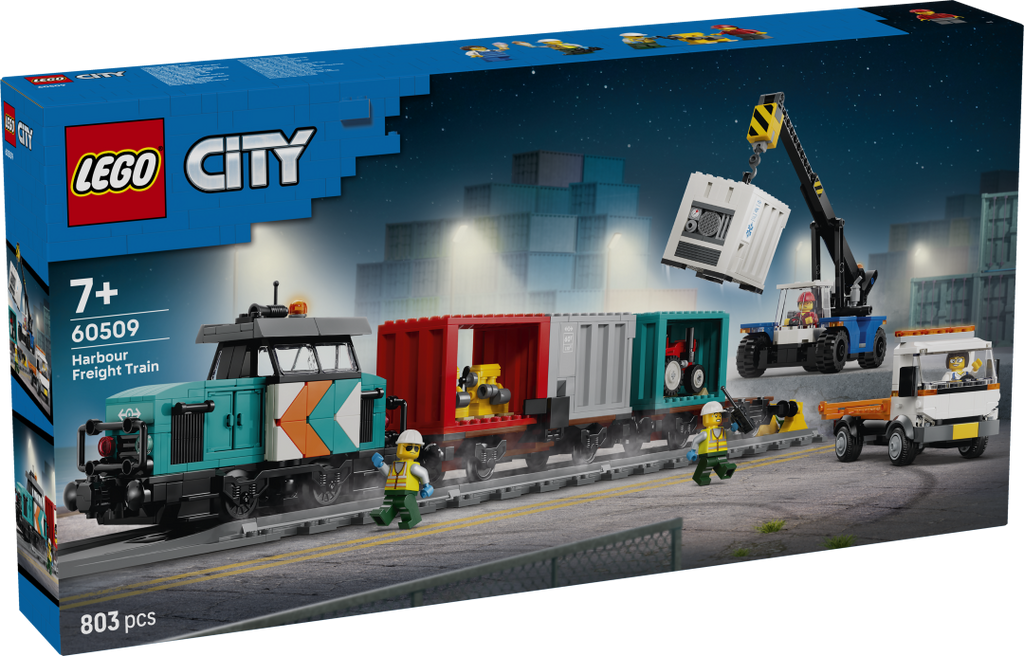 LEGO City 60509 Harbor Freight Train with Crane & Truck
