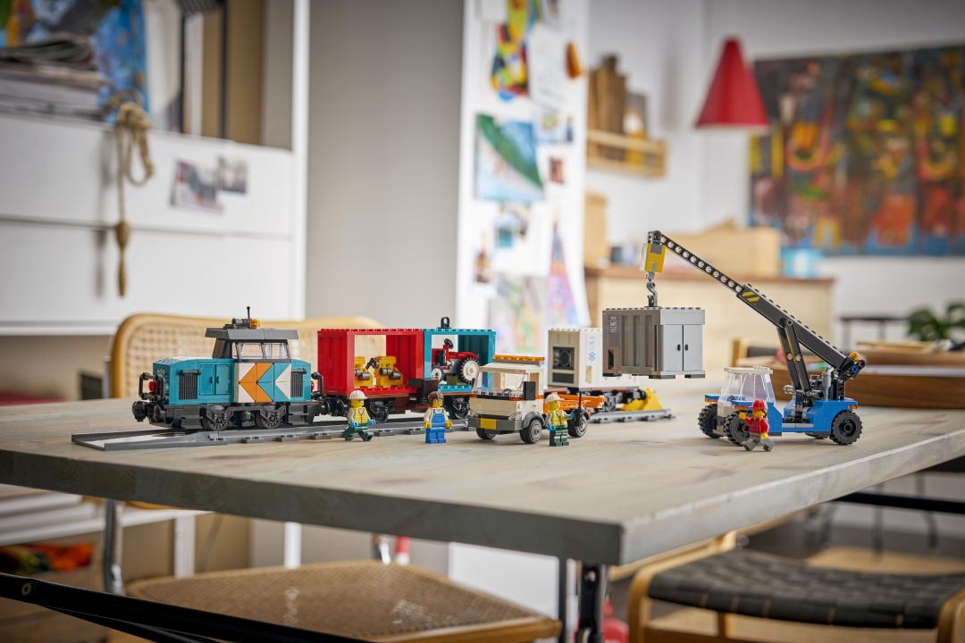 LEGO City 60509 Harbor Freight Train with Crane & Truck
