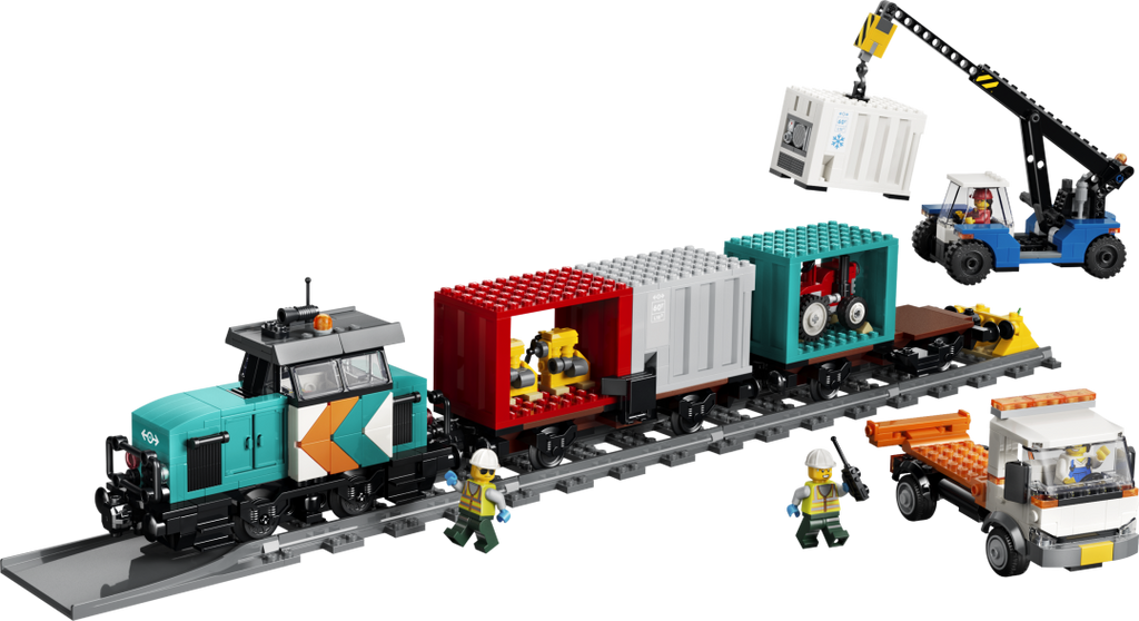 LEGO City 60509 Harbor Freight Train with Crane & Truck