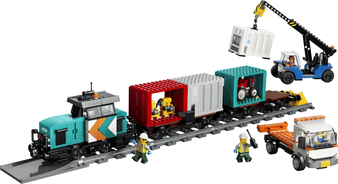 LEGO City 60509 Harbor Freight Train with Crane & Truck