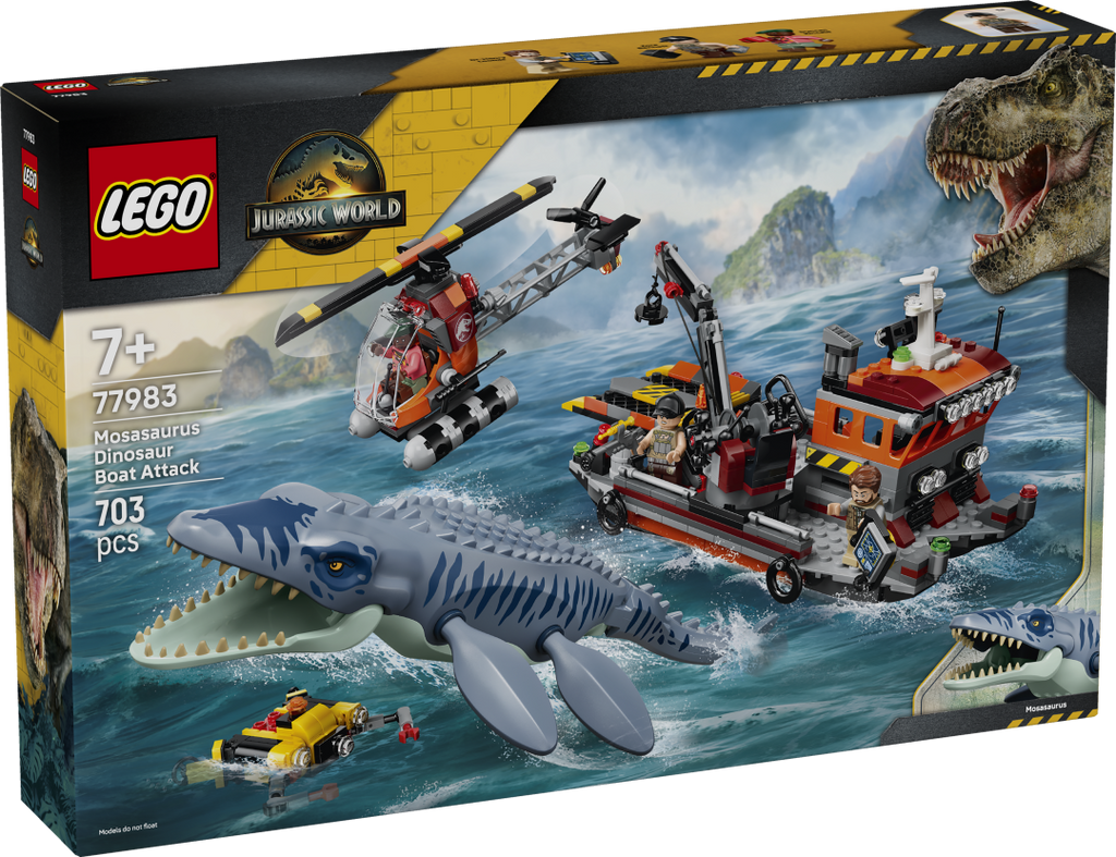 LEGO Jurassic World 77983 Mosasaurus Dinosaur Boat Attack