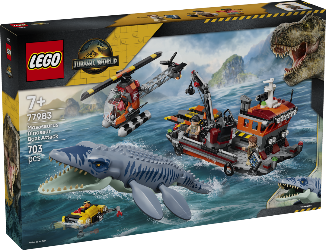 LEGO Jurassic World 77983 Mosasaurus Dinosaur Boat Attack