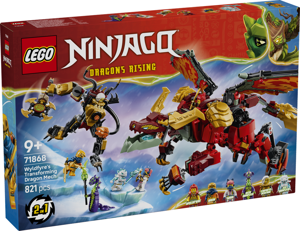 LEGO NINJAGO 71868 Wyldfyre's Transforming Dragon Mech