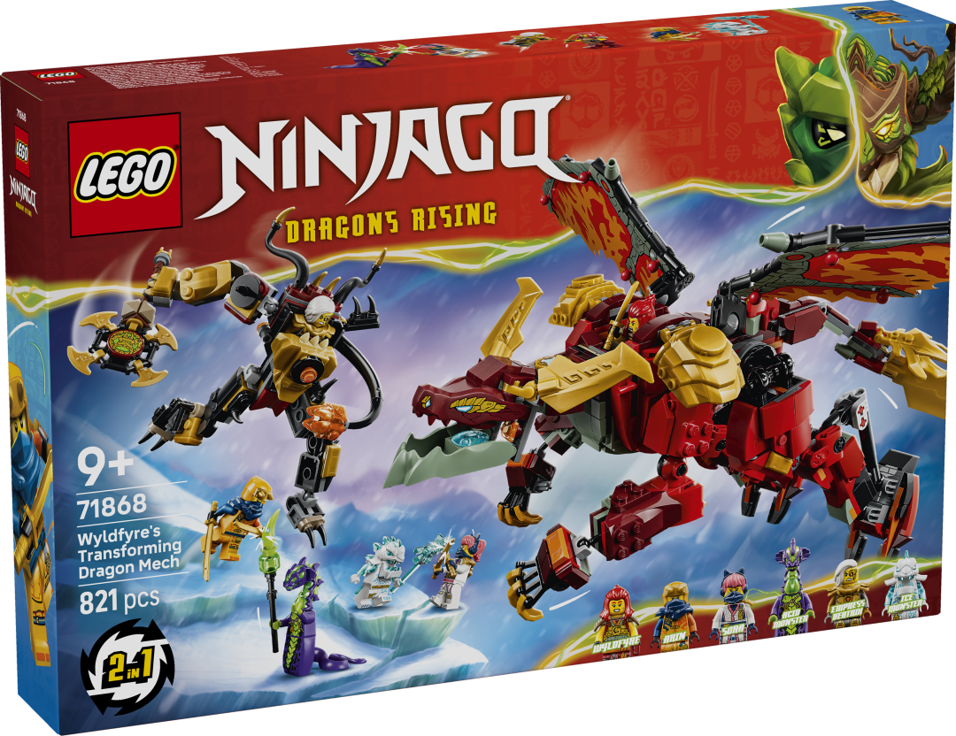 LEGO NINJAGO 71868 Wyldfyre's Transforming Dragon Mech