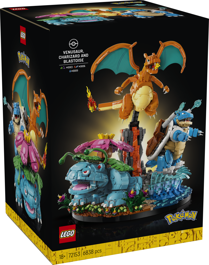 LEGO Pokémon 72153 Venusaur, Charizard and Blastoise
