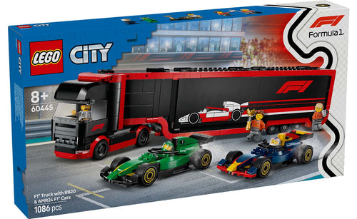 LEGO 60445 City F1 Truck with RB20 & AMR24 F1 Cars