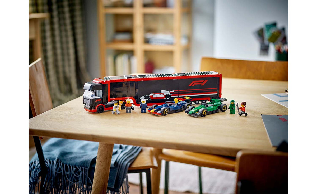 LEGO 60445 City F1 Truck with RB20 & AMR24 F1 Cars