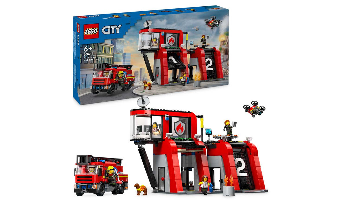 LEGO City 60414 Fire Station With Fire Truck