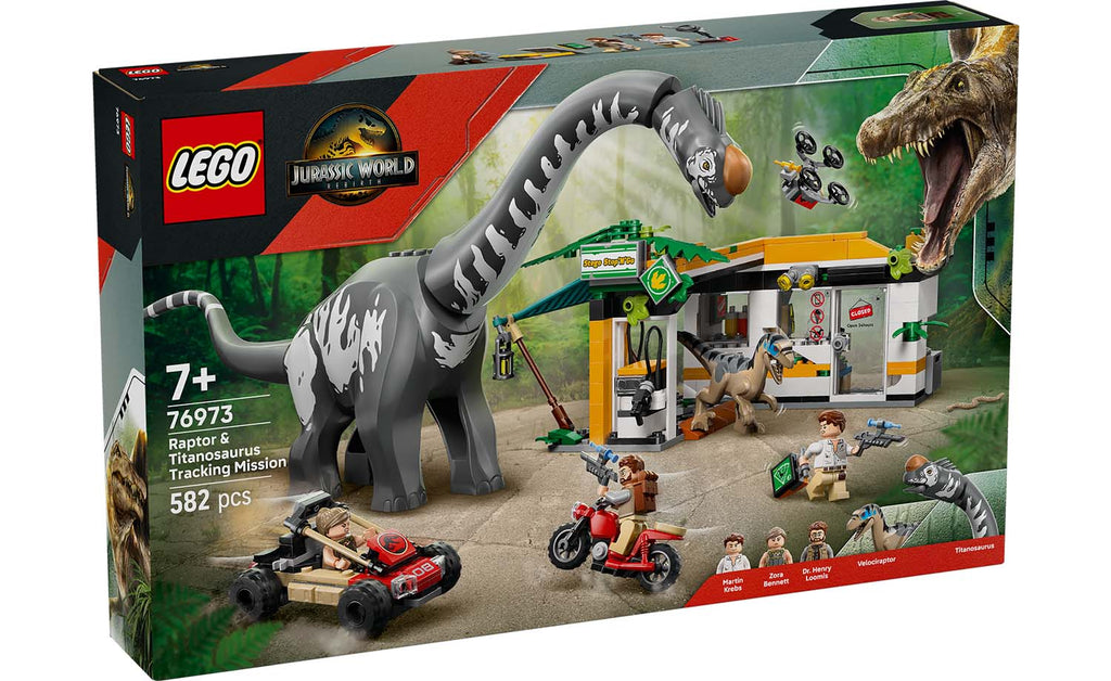 LEGO Jurassic World 76973 Raptor & Titanosaurus Tracking Mission