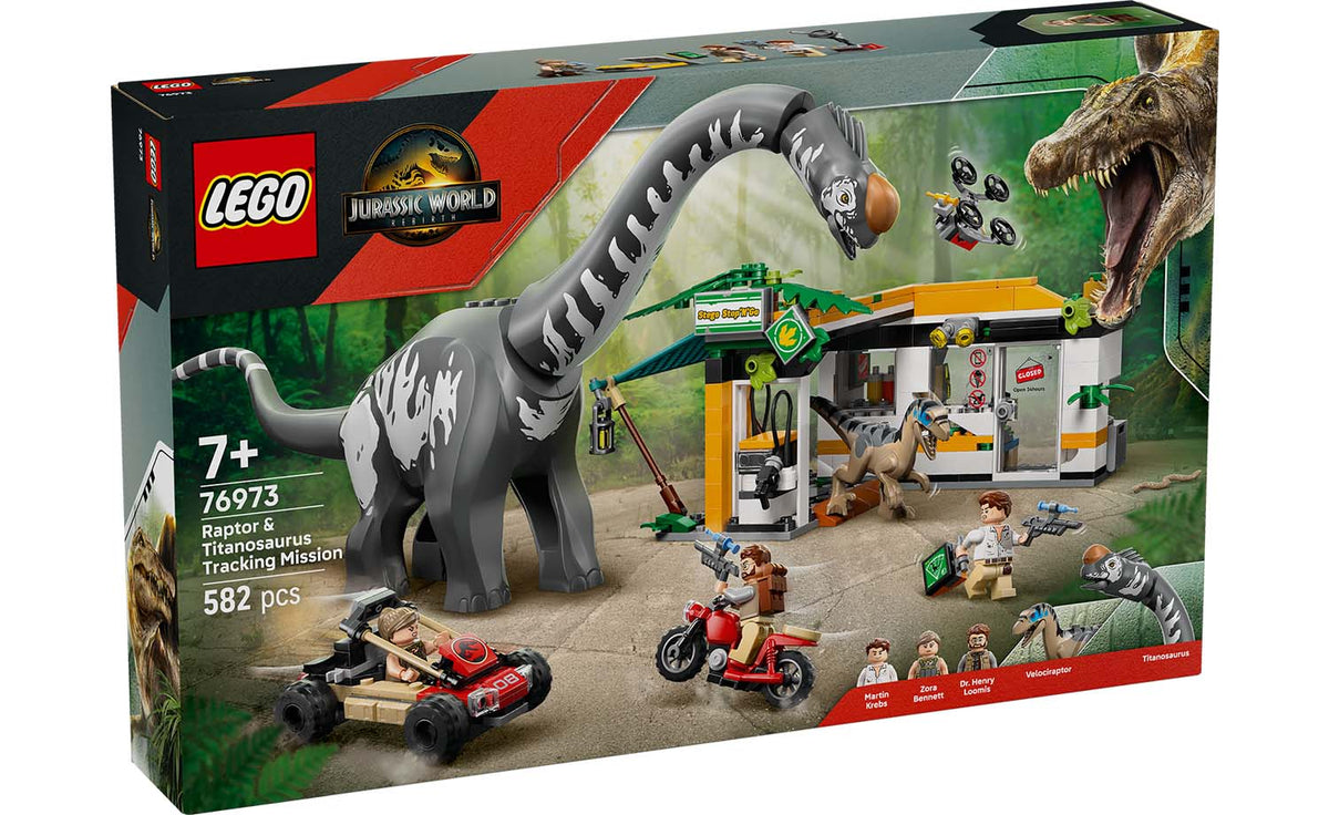 LEGO Jurassic World 76973 Raptor & Titanosaurus Tracking Mission