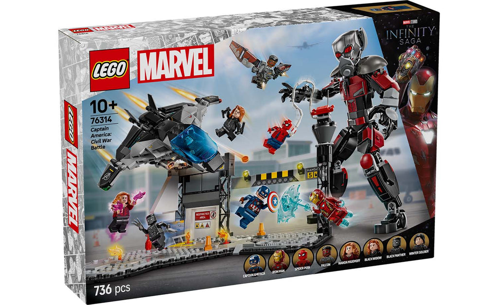 LEGO Marvel 76314 Captain America: Civil War Action Battle
